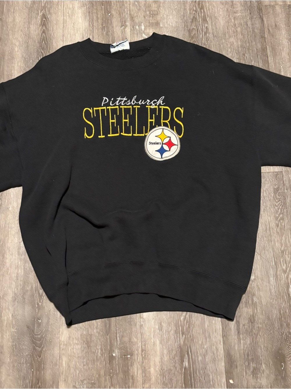 VTG 90s NFL Pittsburgh Steelers The Game Embroidered Crewneck Sweatshirt XL
